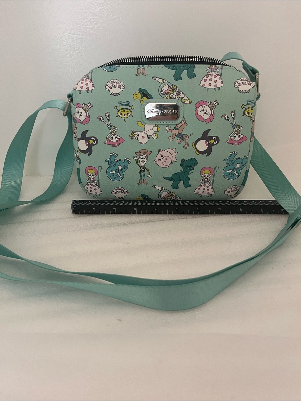 Buckle Down Disney Pixar Toy Story Mint Green Zip Crossbody Bag Vegan Leather